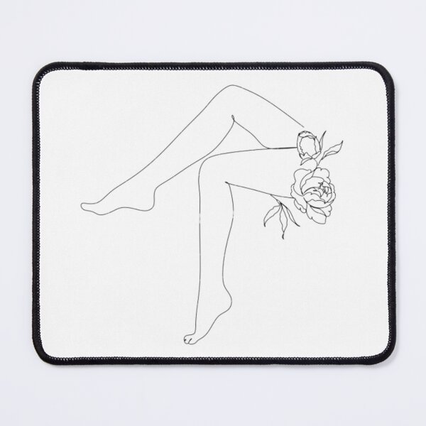 Item preview, Woman's Legs With Flowers Line Art designed and sold by BEyourself be.