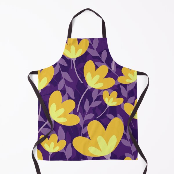 Aperçu de l'œuvre Motif floral sans couture d'été violet et or créée et vendue par RedTomasB.