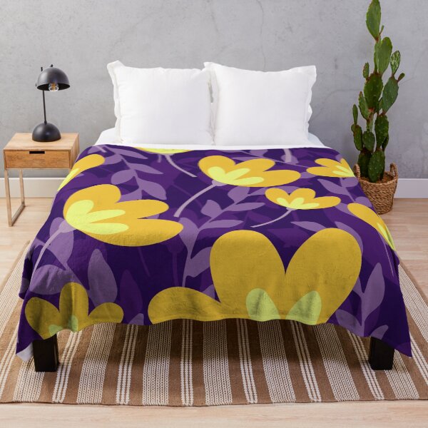 Item preview, Purple And Gold Summer Floral Seamless Pattern designed and sold by RedTomasB.