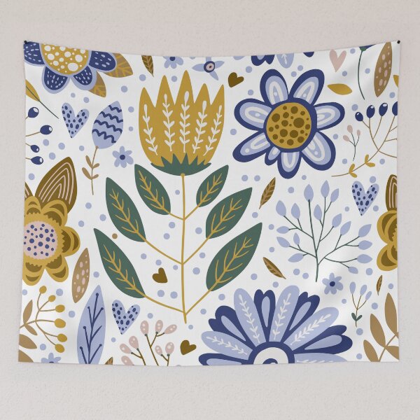 Item preview, Purple And Gold Summer Floral Seamless Pattern designed and sold by RedTomasB.