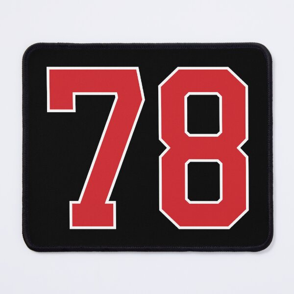 Item preview, Sports Number 78, red black color lucky sport seventy eight designed and sold by ArtIsParty.