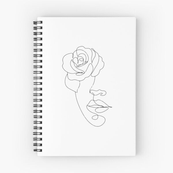 Item preview, Woman Face With Peony Flower Line Art designed and sold by BEyourself be.