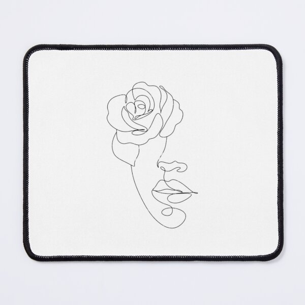 Item preview, Woman Face With Peony Flower Line Art designed and sold by BEyourself be.