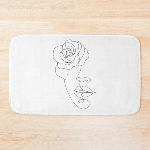 Item preview, Woman Face With Peony Flower Line Art designed and sold by BEyourself be.