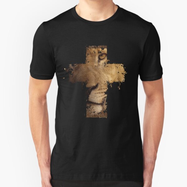 Lion Cross Christian Slim Fit T-Shirt