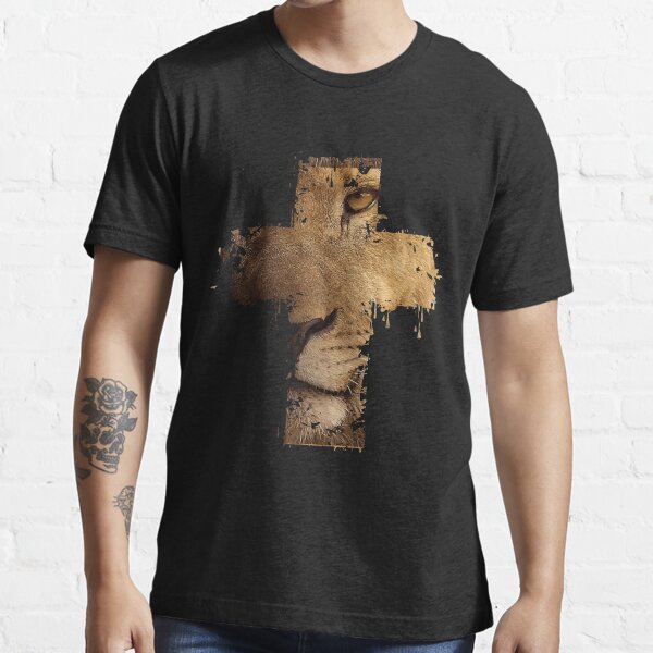 Lion Cross Christian Essential T-Shirt