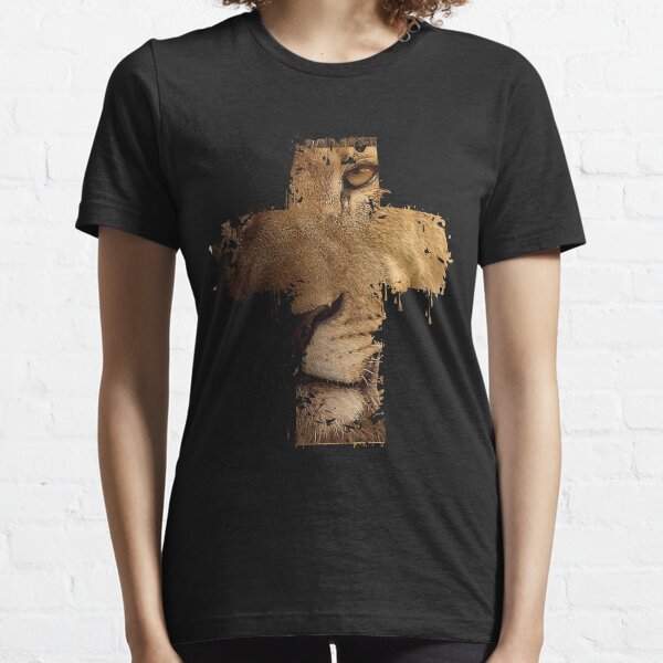 Lion Cross Christian Essential T-Shirt