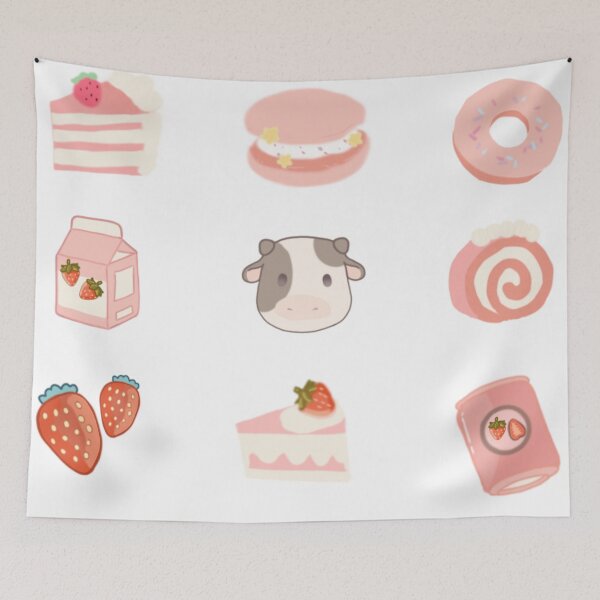 Item preview, Cute strawberry milk dessert sticker pack designed and sold by jchun.
