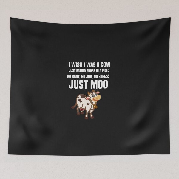 Item preview, i wish i was a cow. just eating grass in a field no rant, no job, no stress, just moo designed and sold by Crystakim.
