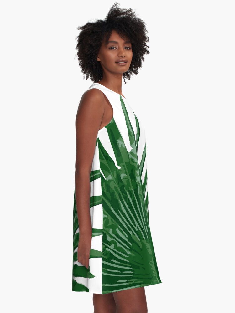 Alternate view of Fan Palm Leaf A-Line Dress
