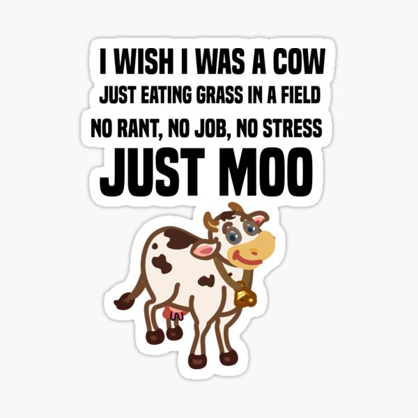 Cow Munching Grass - Wood Framed Art - Multiple Sizes