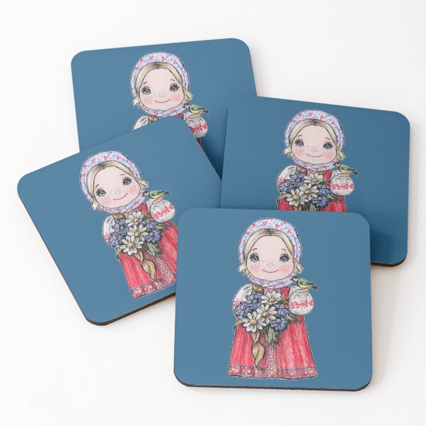 Artikelvorschau, Russische Matrjoschka-Puppe mit Blumen und Vogel entworfen und verkauft von Katerina Makarova.