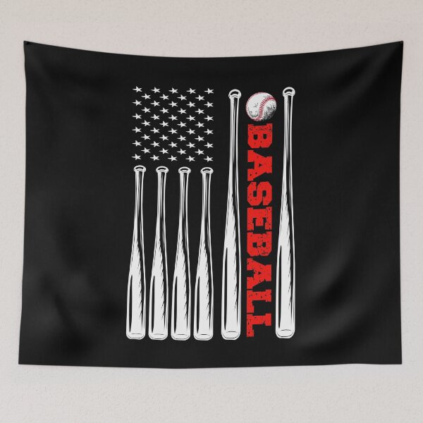 Item preview, Patriotic US American Flag Baseball Player  designed and sold by ARTZ84.