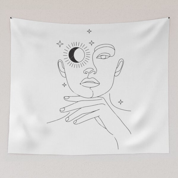 Item preview, Woman Line Art Minimal Portrait designed and sold by BEyourself be.