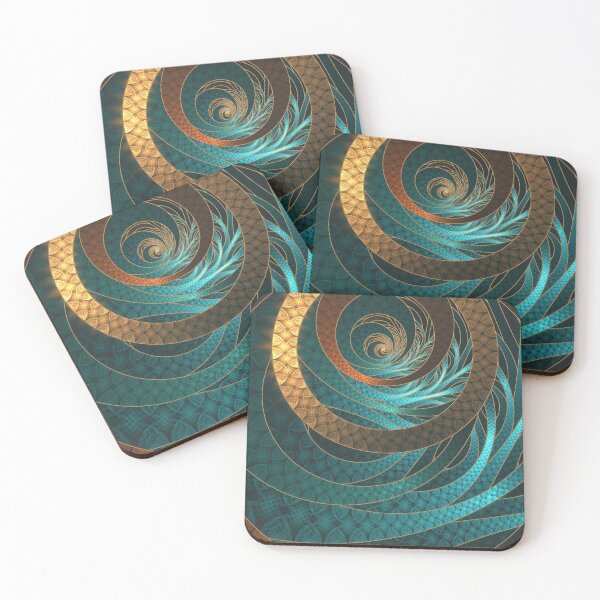 Item preview, Beautiful Corded Leather Turquoise Fractal Bangles designed and sold by San Jaya Prime.