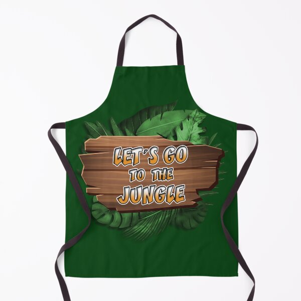 Artikelvorschau, Let´s go to the Jungle - Ein Holzschild mit exotischen Blättern im Hintergrund entworfen und verkauft von velisani.