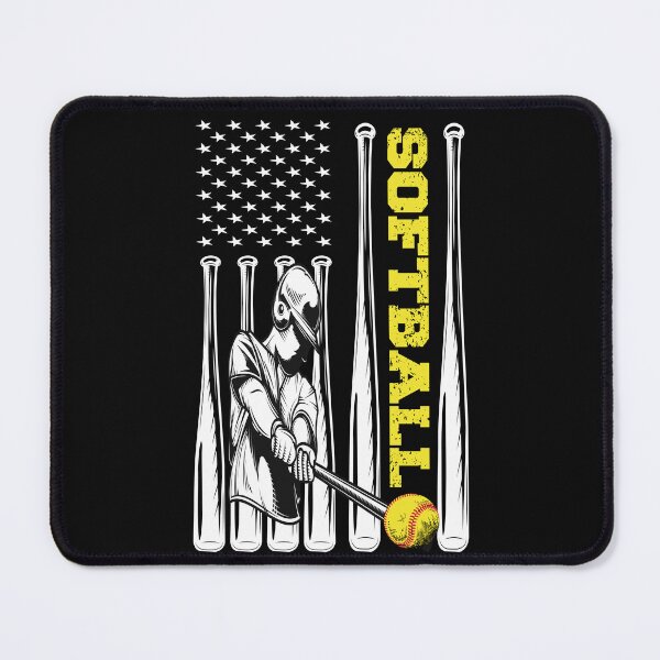Item preview, Patriotic US American Flag Softball Player  designed and sold by ARTZ84.