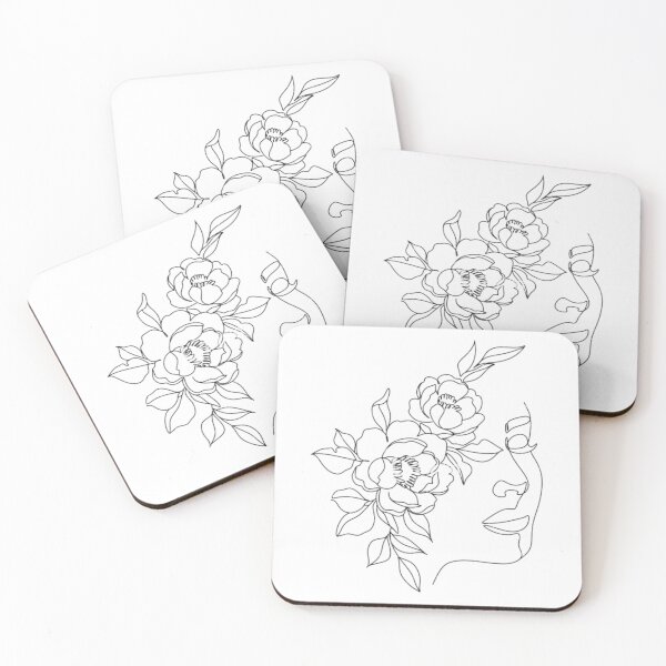 Item preview, Woman Abstract Face Line Art Minimal Portrait designed and sold by BEyourself be.