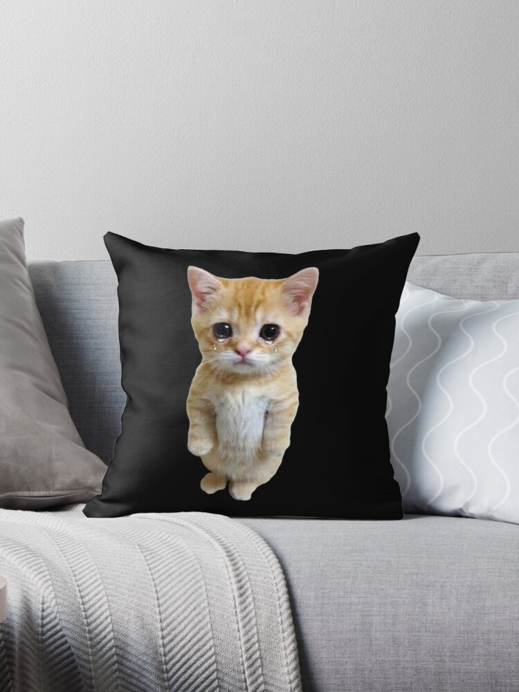 Kitten Cute Cartoon Cat Pet Square Pillow Cover East Urban Home Size: 24 x 24