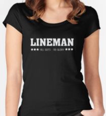 Lineman All Guts No Glory Funny Football Women's Fitted Scoop T-Shirt