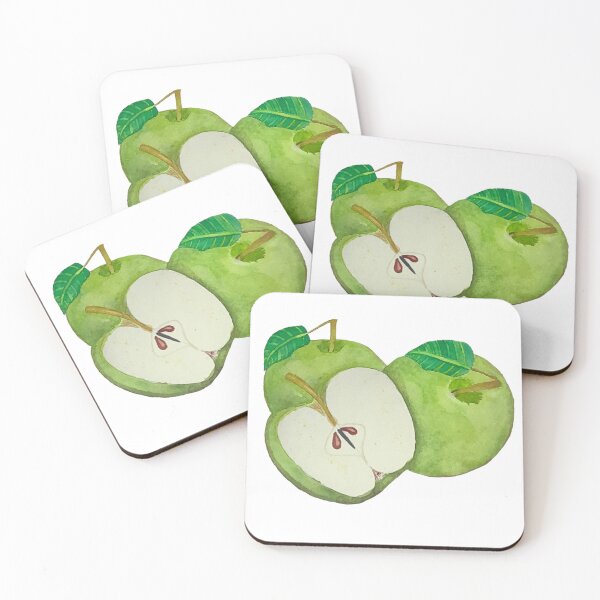 Item preview, Green apples in watercolor designed and sold by altairaleon.