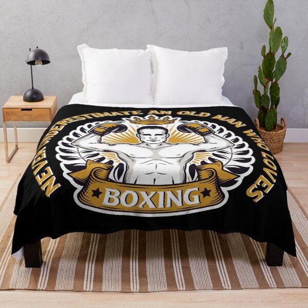 Item preview, Never Underestimate An Old Man Who Loves Boxing designed and sold by designerpriti.