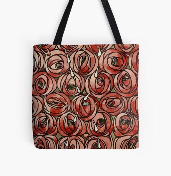 Item preview, Charles Rennie Mackintosh Roses and teardrops, red,Mackintosh rose designed and sold by Olivia-One.