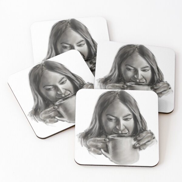 Item preview, Coffeehouse Woman designed and sold by TheArtCave.
