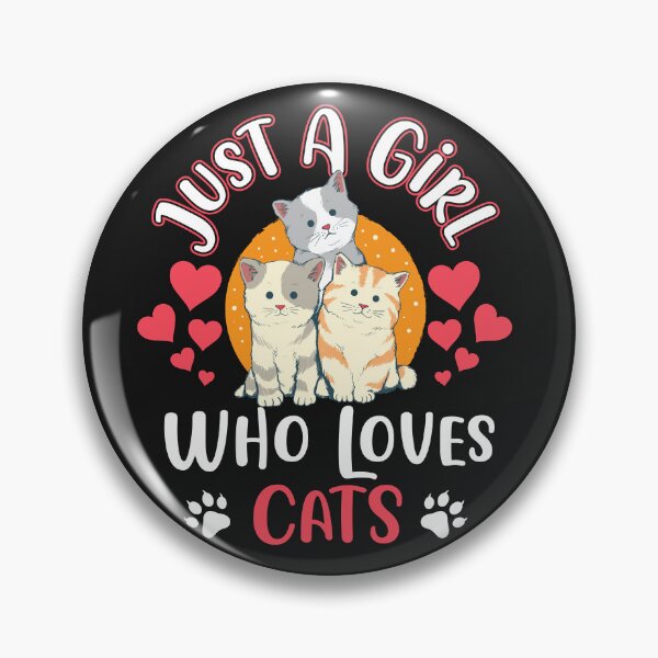Item preview, Cat Owner Quote Just A Girl Who Loves Cats Lovers Retro designed and sold by WelderSurgeon.