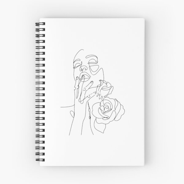 Item preview, Woman Face With Flowers Line Art designed and sold by BEyourself be.