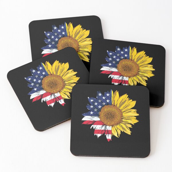 Item preview, Sublimation Usa Flag Sunflower Vintage designed and sold by Pinto1452.