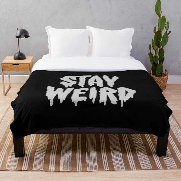 Stay Weird Throw Blanket