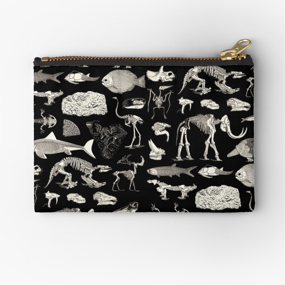 Paleontology Illustration Zipper Pouch