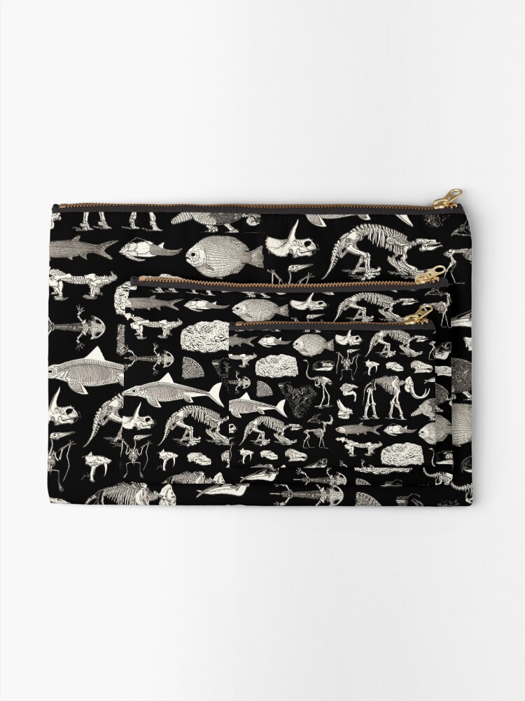 Alternate view of Paleontology Illustration Zipper Pouch