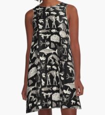 Paleontology Illustration A-Line Dress
