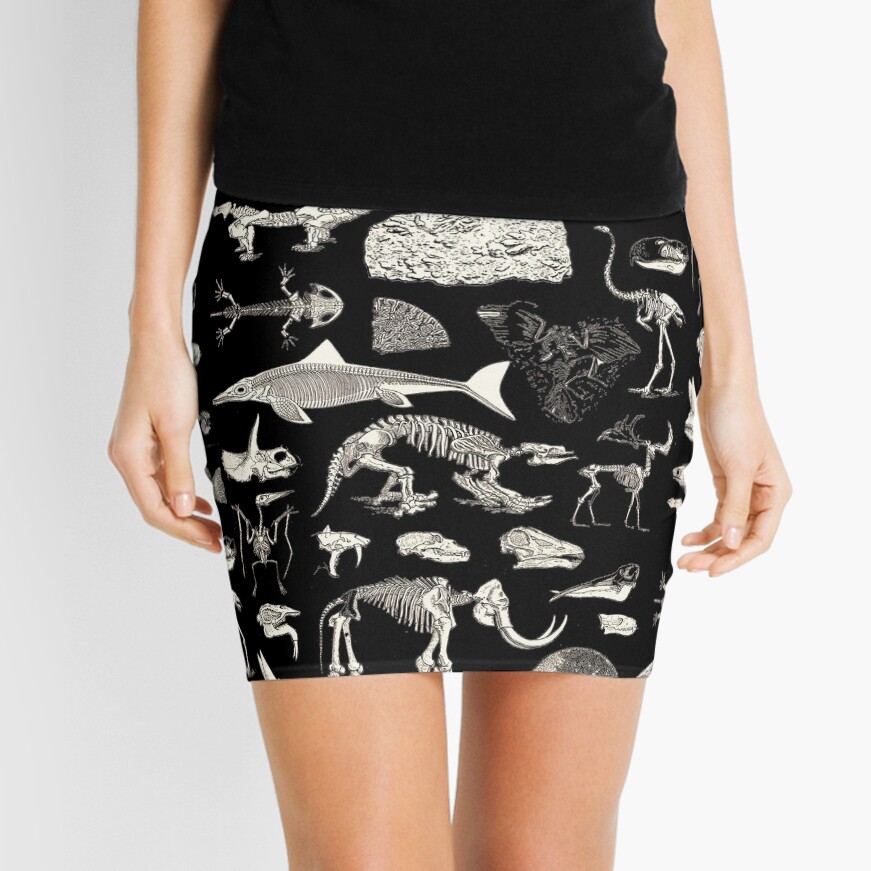 Paleontology Illustration Mini Skirt