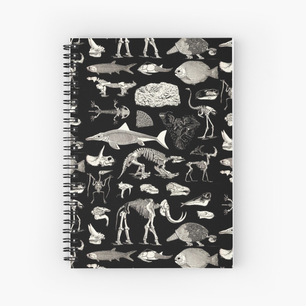 Paleontology Illustration Spiral Notebook