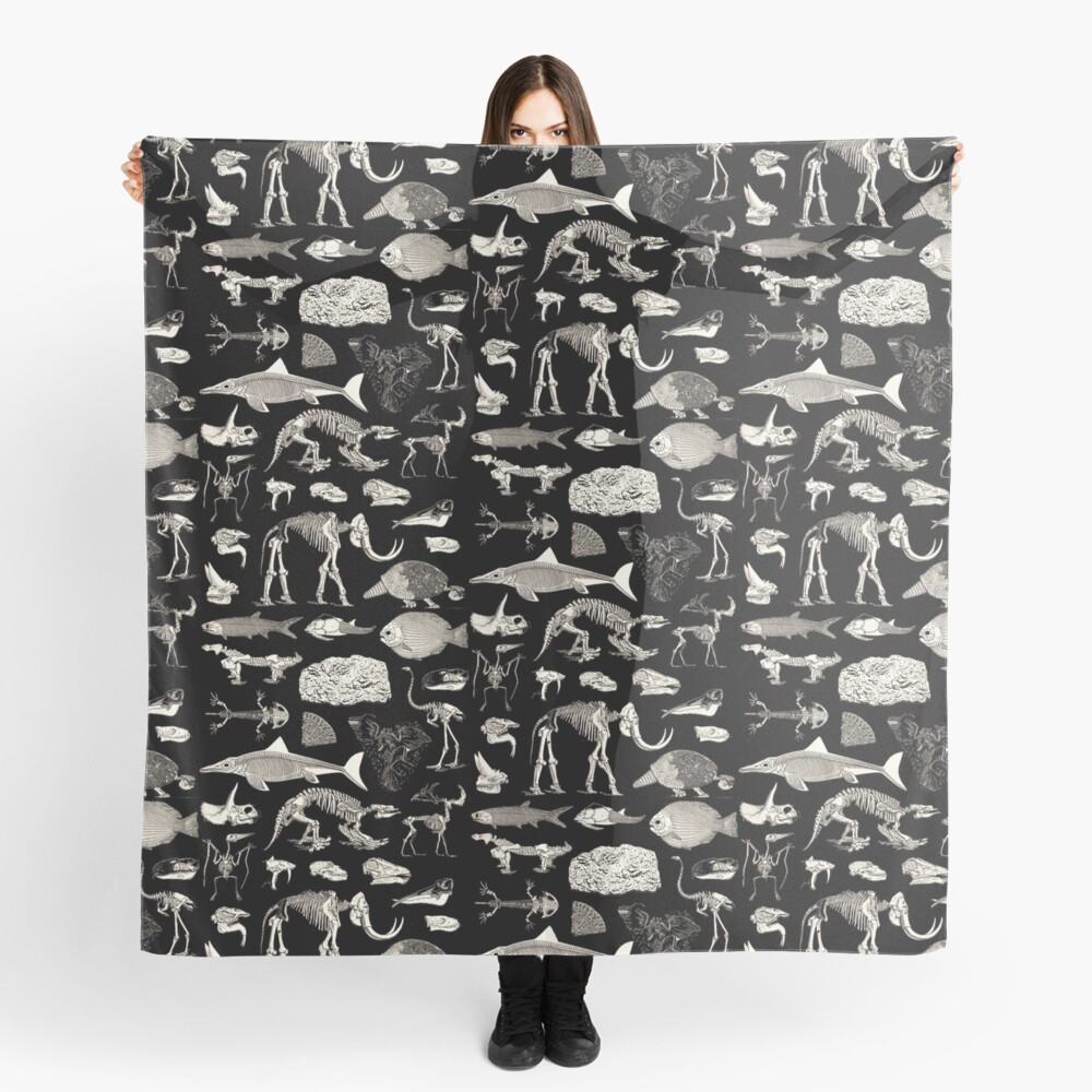 Paleontology Illustration Scarf