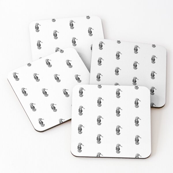 Item preview, Tiny Seahorses Black and White designed and sold by LexieRJ.