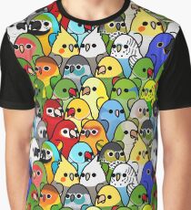 Zu viele Vögel! Vogelkader 1 Grafik T-Shirt