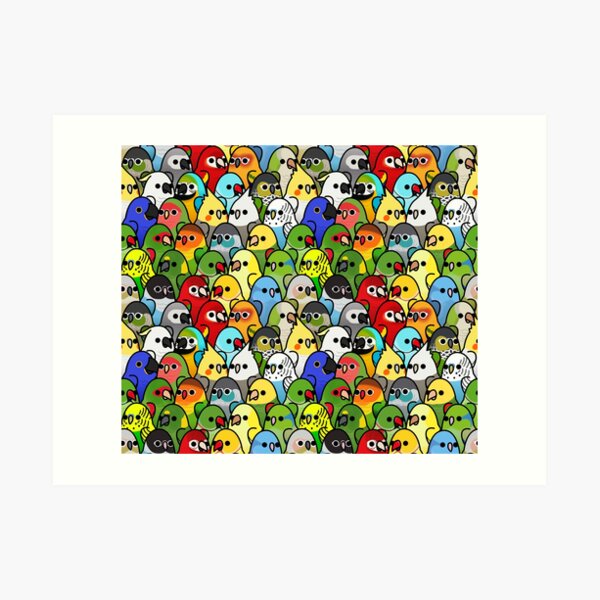 Too Many Birds! Bird Squad Classic Art Print