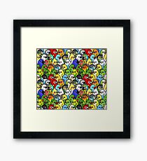 Too Many Birds! Bird Squad 1 Framed Print