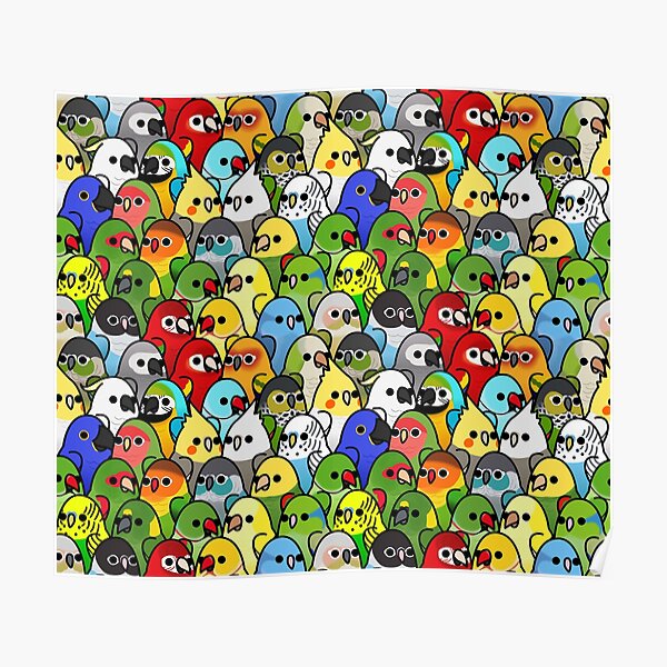 Too Many Birds! Bird Squad Classic Poster