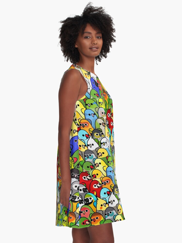 Alternate view of Too Many Birds! Bird Squad Classic A-Line Dress
