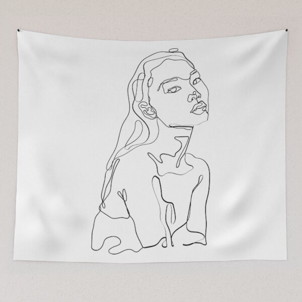Item preview, Female Side Angle Line Art designed and sold by BEyourself be.