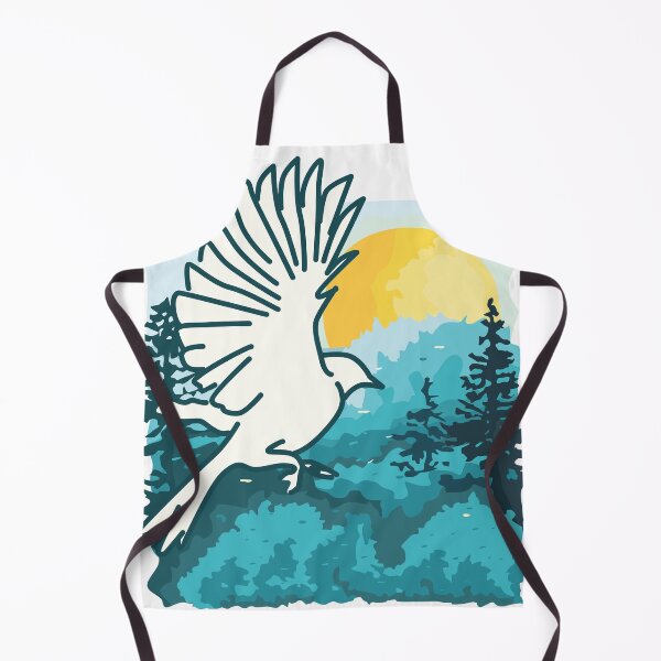 Item preview, Bird Flying Over the Summer Forest Sunrise designed and sold by BakaOutfit.