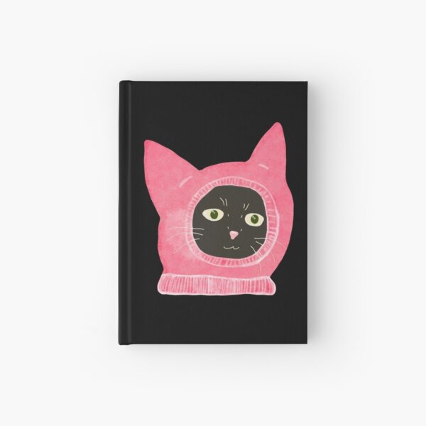 Knit Balaclava Kitty  Hardcover Journal