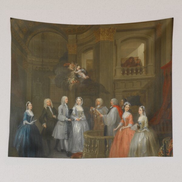 Item preview, The Wedding of Stephen Beckingham and Mary Cox by William Hogarth designed and sold by Vintage Designs +.
