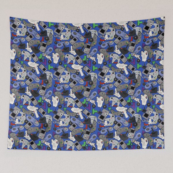 Item preview, Retro Gamer seamless art designed and sold by CarnageC.