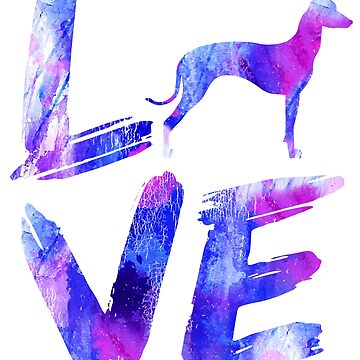 Imagen de la obra Xoloitzcuintli Xolo Dog Love Watercolor Design de rafaeltto